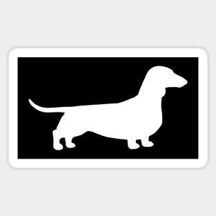 White Dachshund Silhouette | Wiener Dog Sticker